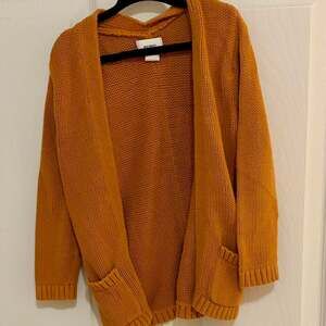 Old Navy Orange Knit Cardigan with Pockets, Toddler Size 4T